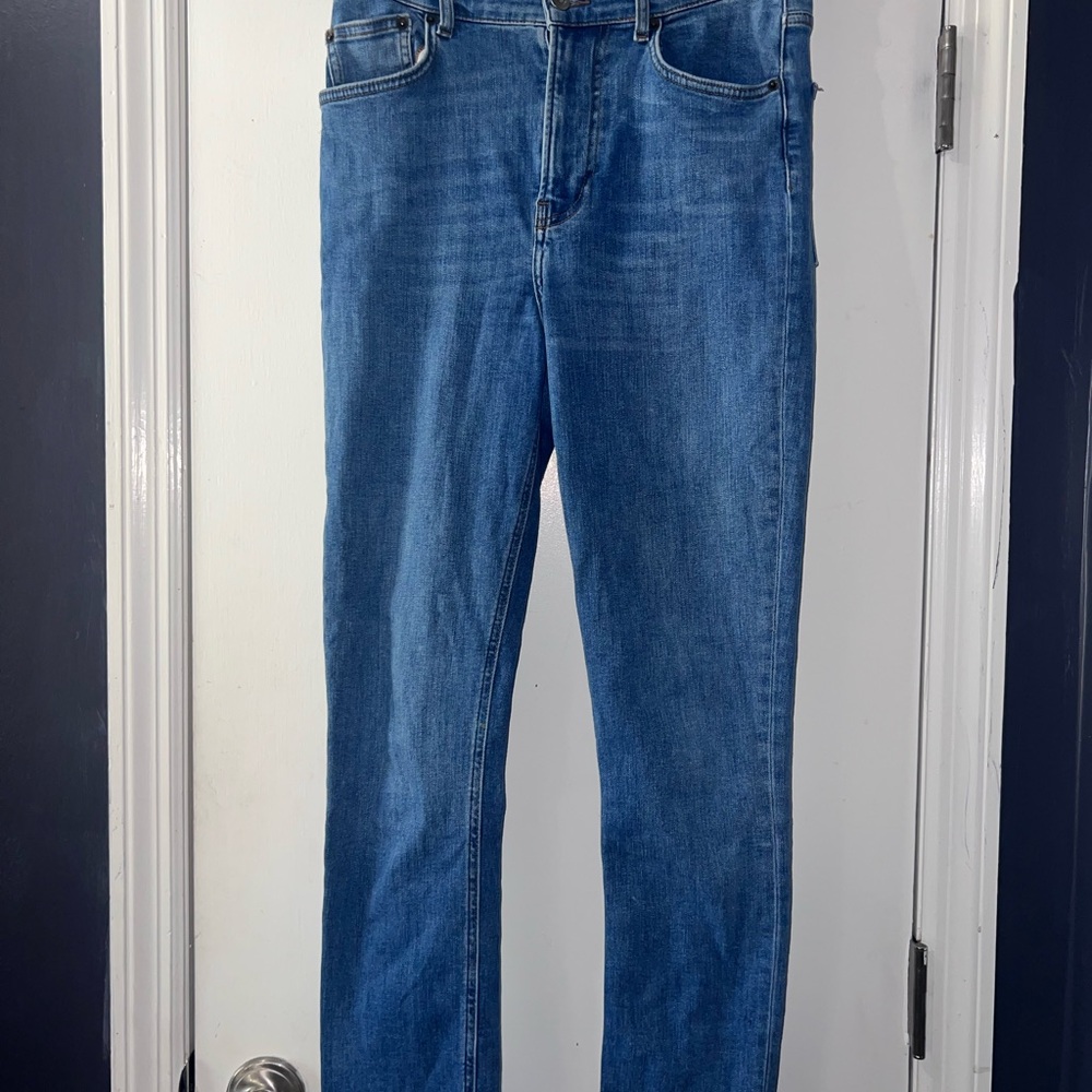 Reformation High-Rise Blue Straight Jeans